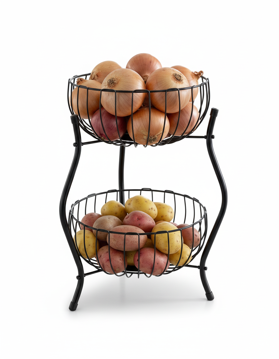 جاپیازی گرد فلزی دو طبقه – ElayMart